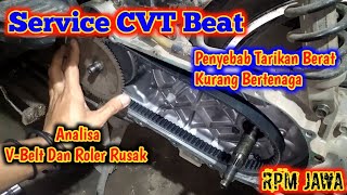 Penyebab Beat karbu tidak bertenaga || Upgrade cvt beat karbu || Ciri ciri Roller dan V-belt rusak.