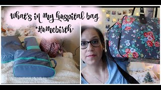 WHAT&#39;S IN MY HOSPTIAL BAG |HOMEBIRTH &#39;JUST IN CASE&#39; BAG BABY NO3