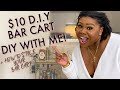 FLEA MARKET THRIFT $10 DIY BAR CART + HOW TO STYLE Your BAR CART