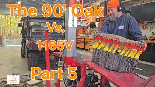 Splitting a 90' Red Oak | Split-Fire 1165V, Kubota MX5400, Husqvarna 572XP | Firewood Series Part 5