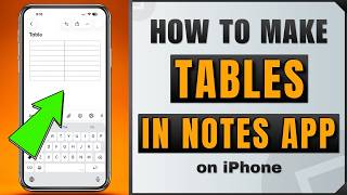 How to Make Tables in the iPhone Notes App