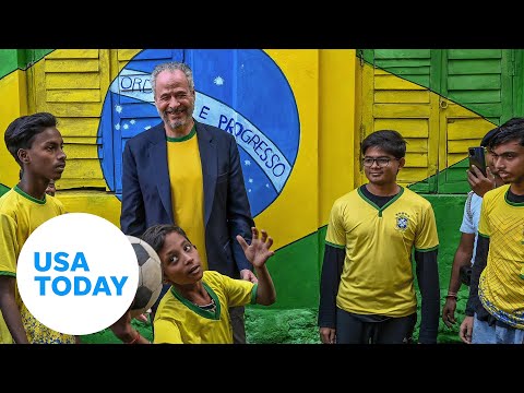 Kolkata street decked out for Brazil FIFA World Cup game | USA TODAY