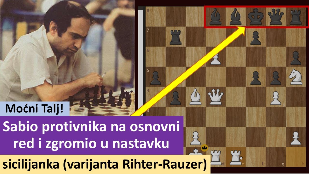 Moćni Talj oštrom igrom protivnika sabio u prvi red - sicilijanska odbrana varijanta Rihter-Rauzer