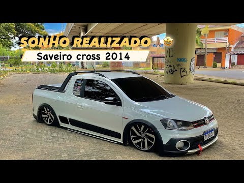 SONHO REALIZADO, SAVEIRO G6 CROSS REBAIXADA E COM SOM FORTE 