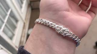 6mm Miami Cuban link bracelet 925 sterling silver @HARLEMBLING 7 Inch