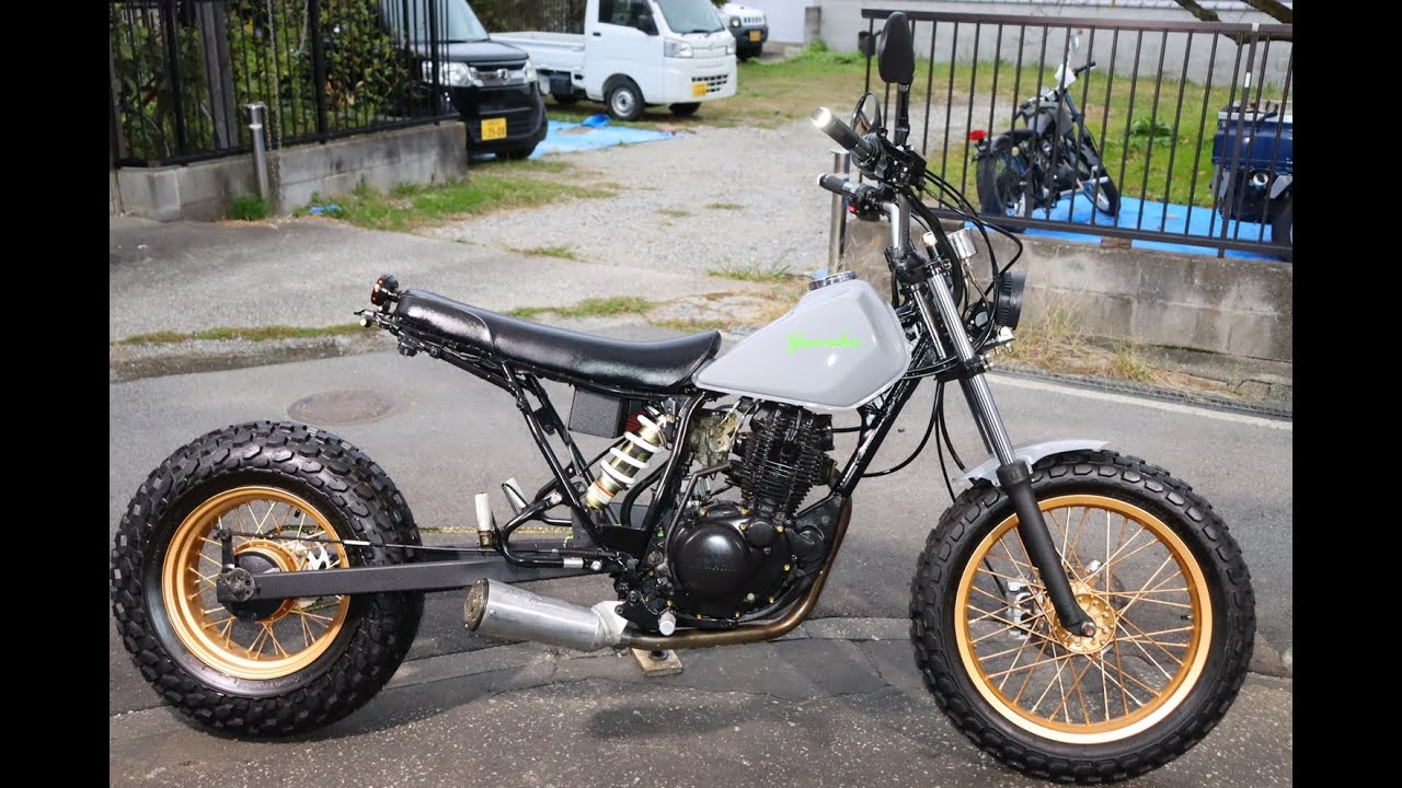 tw200 ロンスイ TW200 2JL スクランブラー セル付き フロントリアタイヤ新品