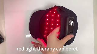 Red Light Therapy Cap 84 Leds 660nm 850nm Near InfraredWireless Rechargeable BatteryBeret Cap