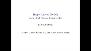 04.1 Linear Models