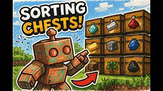 How to build a copper golem auto sorter in minecraft (26.1)