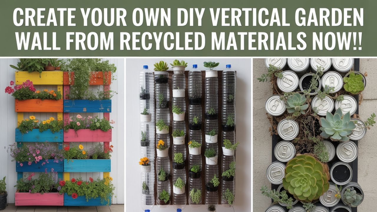 Create Your OWN DIY Vertical Garden Wall from Recycled Materials NOW!