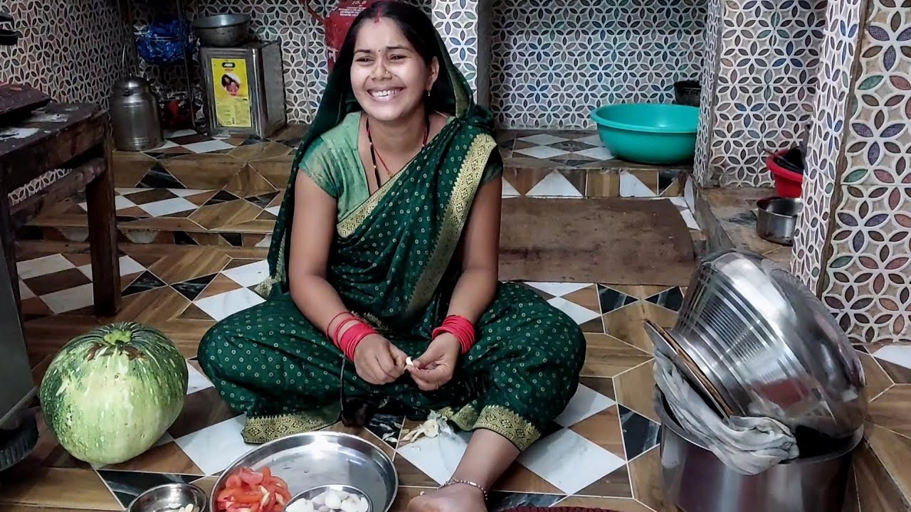 मोर बनाय मसल्हा करेला साग 🤣😋✌️ Pahun Pramod Vlog ❤️ 