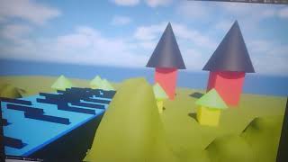 Forrest Rush video game prototype block out non-professional blockout just basic primitive block out