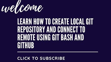 How to create local git repo and connect to remote?