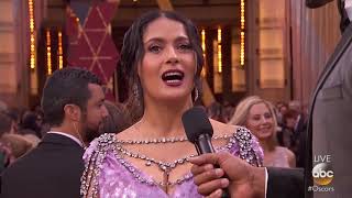 Salma Hayek Pinault on the Oscars 2018 Red Carpet   YouTube