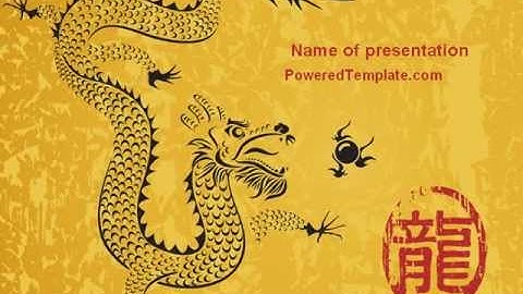 Chinese Dragon PowerPoint Template by PoweredTemplate.com