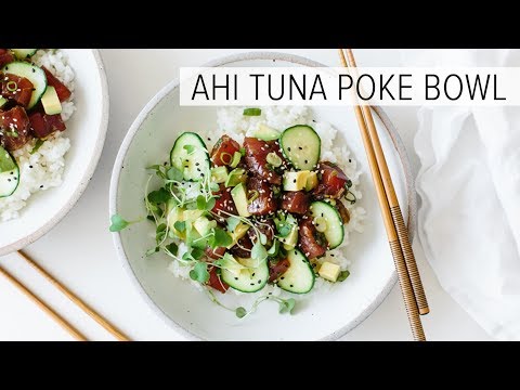 POKE BOWL  with ahi tuna  gluten-free