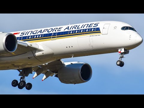 Singapore Airlines A350-900XWB Arrival at Melbourne Airport