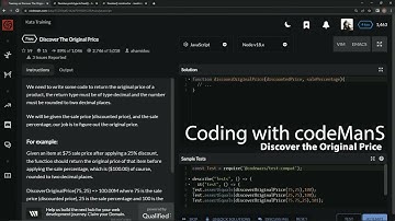 Codewars 7 kyu Discover the Original Price Javascript
