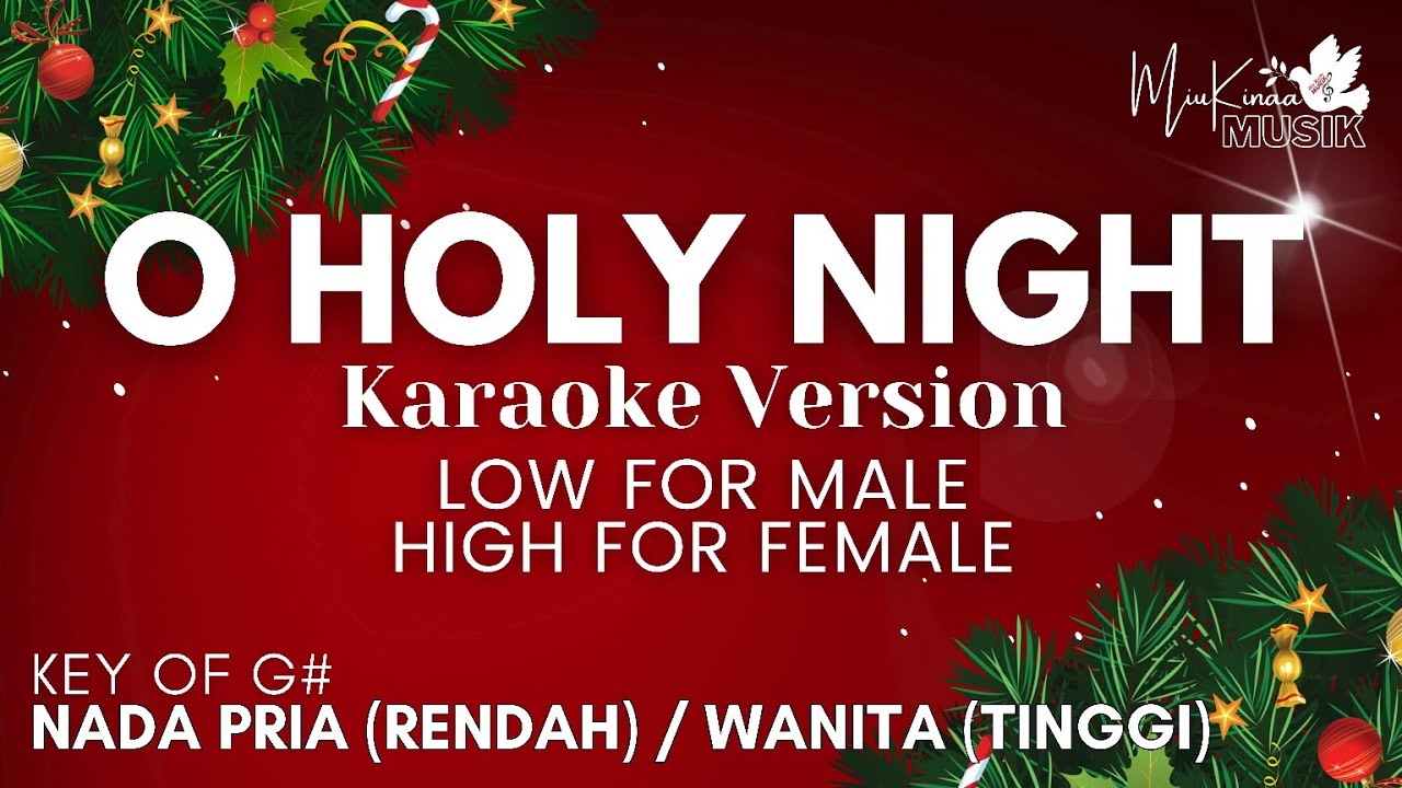O HOLY NIGHT Karaoke - Nada G#