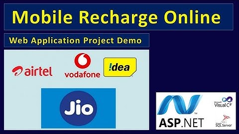 Mobile Recharge C# asp.net Sql Server Online Project | Airtel Jio BSNL VI | asp167 #highblixasp
