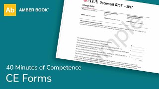 CE Forms : Amber Book 40 Minutes of Competence 037