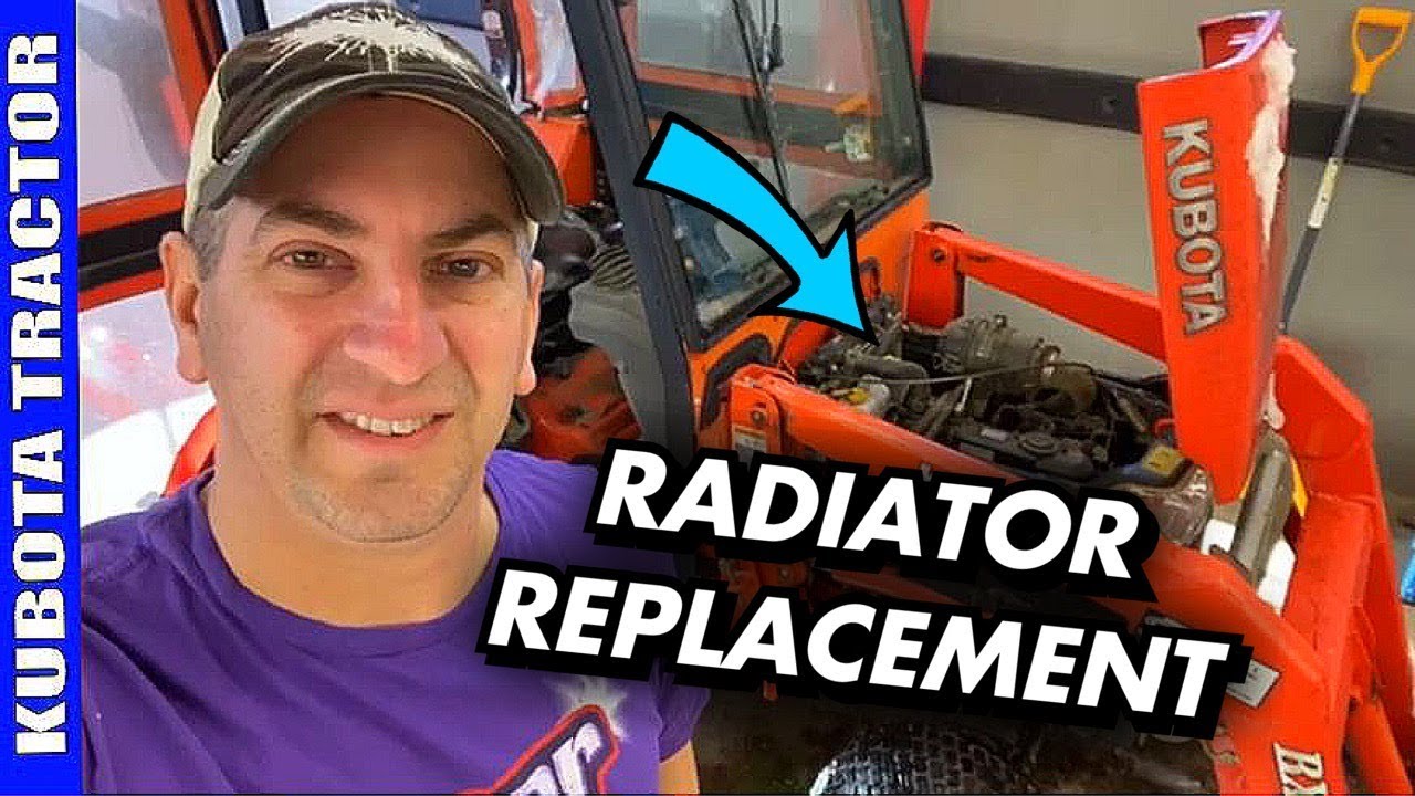 Removed Radiator Tractor How To Replace Kubota Tractor Radiator BX 23 - YouTube