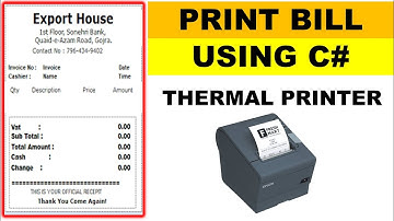 Print Document in C# using thermal printer | C# POS bill printing