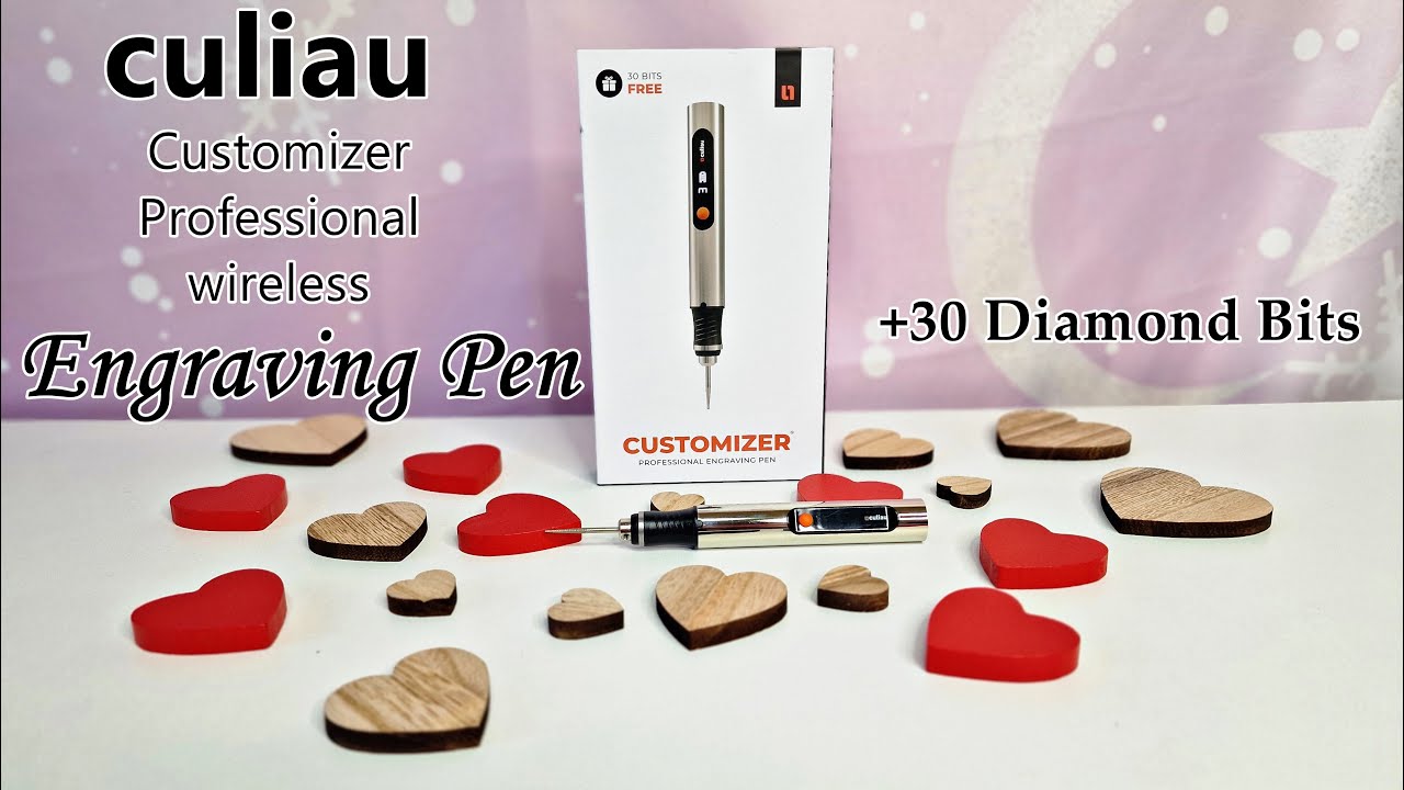 Culiau Customizer - Rechargeable Engraving Pen + 30 carbon bits +