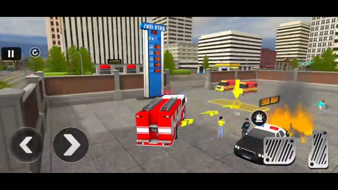 Fire Truck City Rescue Simulator || 911 US Emergency Fire Truck Driving 3D || Android Gameplay2025
