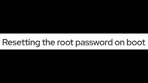How to reset forgotten root password CentOS 8 Stream