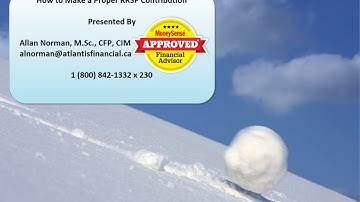 How to make a proper RRSP contribution