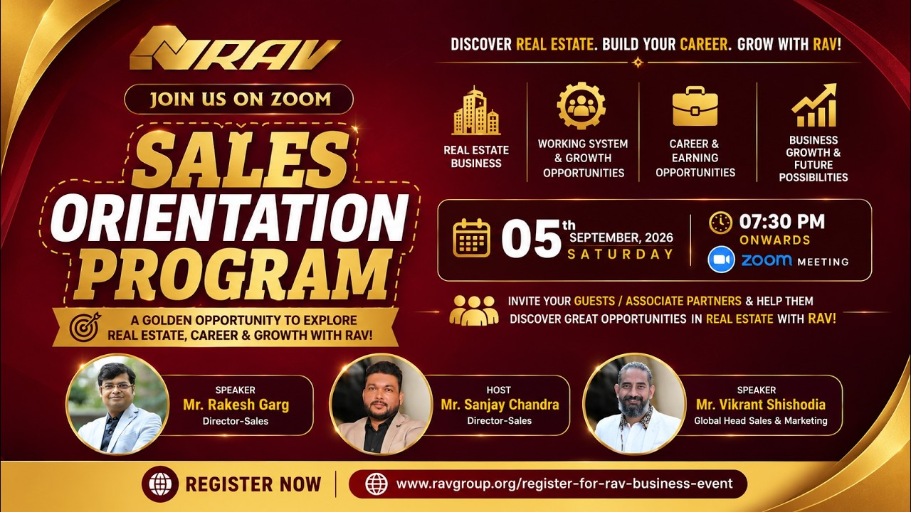 Sales Orientation Program | Discover Real Estate, Build Your Career & Grow with RAV