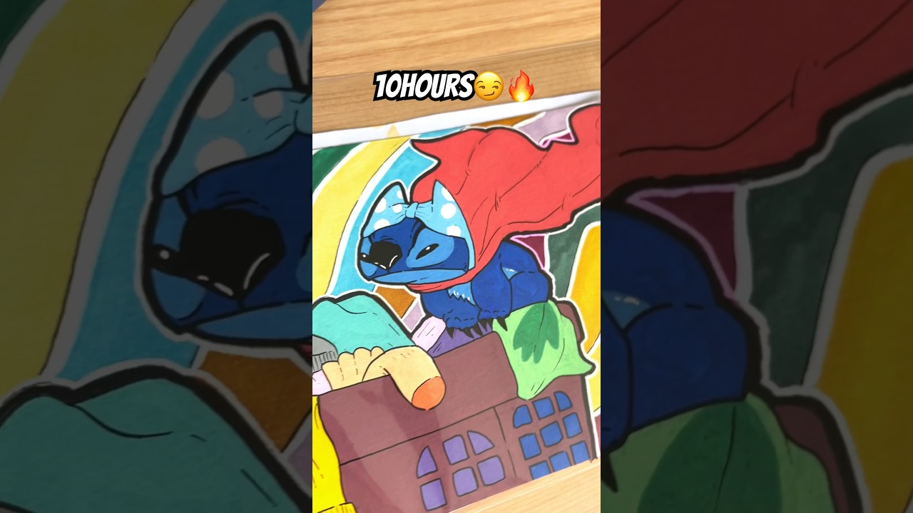 APRENDE A DIBUJAR A STITCH CON COLORES Y MARCADORES 🎨 