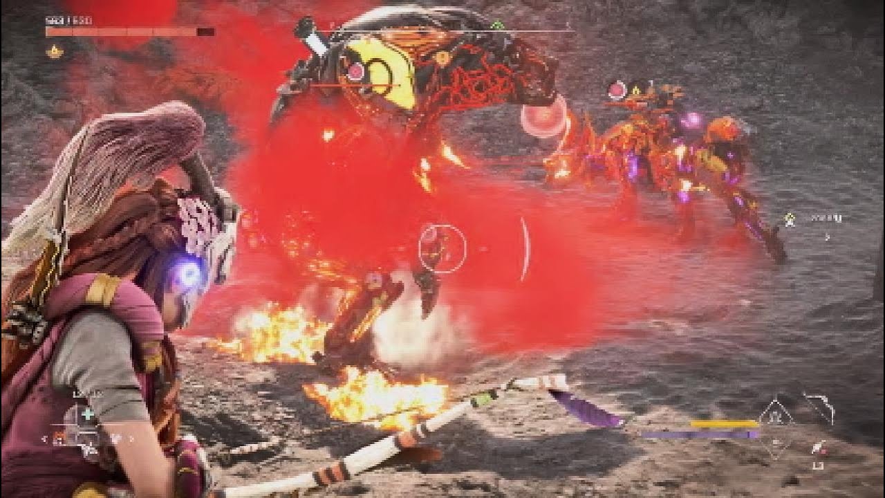 Horizon Burning Shores DLC Apex Scorcher Vs Fireclaw Infighting feat. Berserk Blast