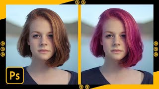 Easily change your hair color in #photoshop #shorts