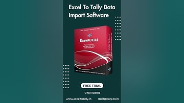 Excel to TallyPrime 4.0 Import \ EazyAUTO4 Excel to Tally