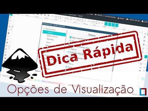 Opções de visualização no Inkscape