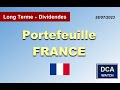 Dca watch  portefeuille france pea  etf 5 dividendes 28072023