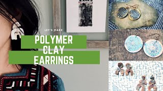 How to make polymer clay earrings, Boho earrings making/ ハンドメイド　可愛いかっこいいポリマークレイピアスを作ろう