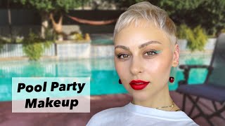 Pool party friendly makeup, no foundation 🙌🏻