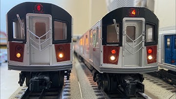 MTH Subway: MTA 5-Car R142A (4) Express Train and 5-Car R142A (6) Local Train Subway Action