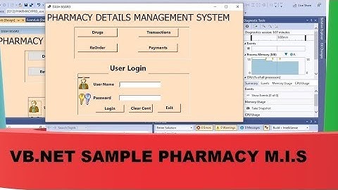 VB net Sample Pharmacy Management system demonstration Visual basic projects