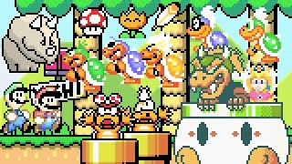 Super Mario Advance 2 (GBA)  All Bosses. ᴴᴰ