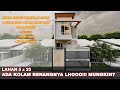 Rumah Tropis Modern 5x20, 2 lantai, lengkap dengan Kolam Renang MEWAH! ELteam Studio Design