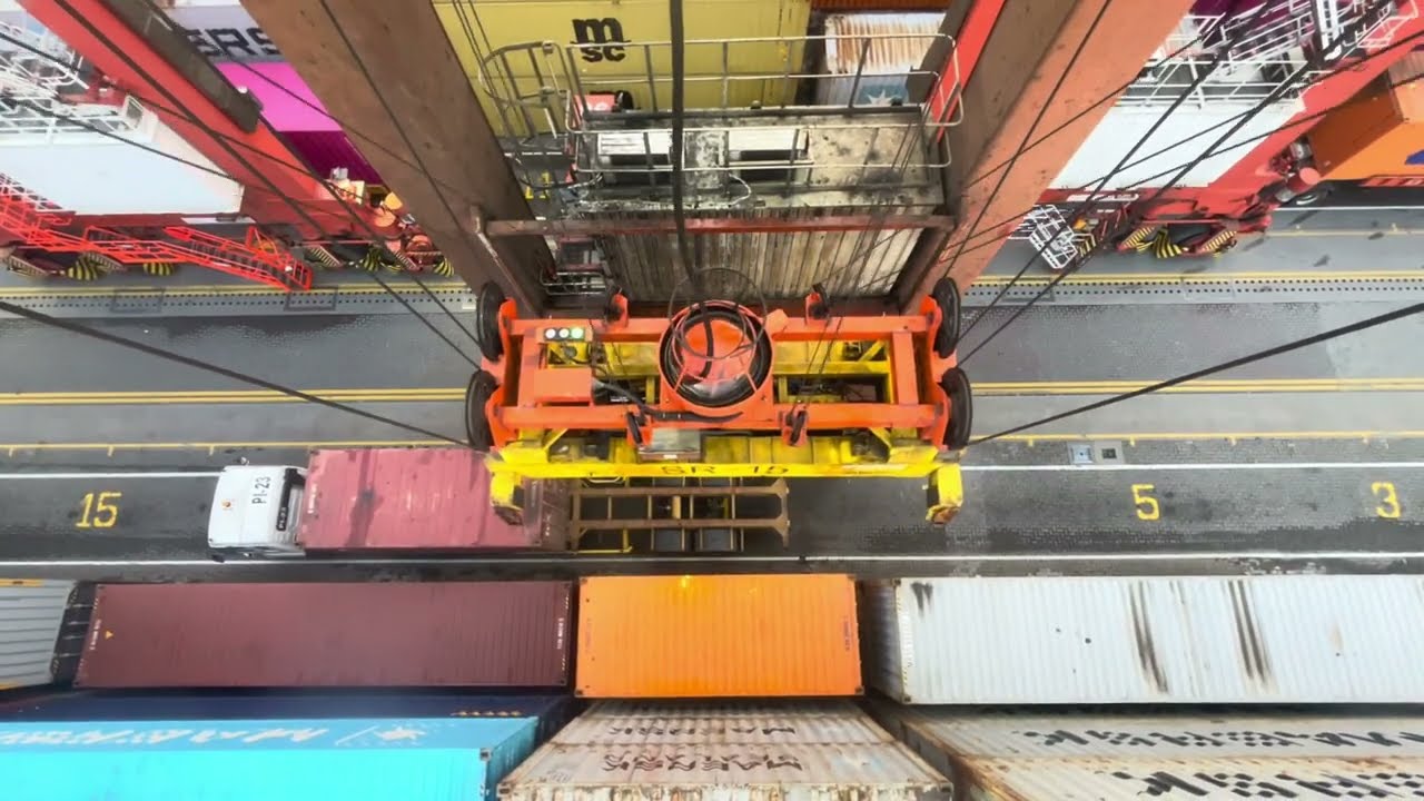 RTG Crane Work at Sri Lanka Port #rtgcrane 