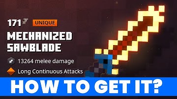 How to Get MECHANIZED SAWBLADE Unique Weapon | Nether DLC Minecraft Dungeons