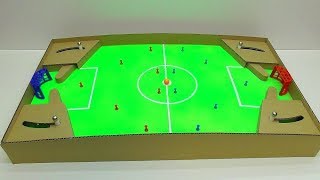 Table football from a cardboard How to make a football out of cardboard