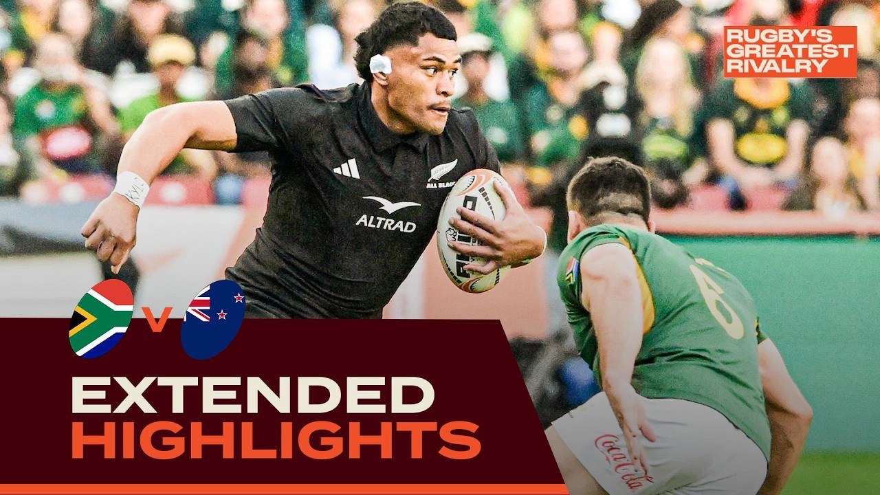 Watch as New Zealand face off against South Africa in their Rugby's Greatest Rivalry series. The All Blacks put on a commanding display at Ellis Park in Johannesburg, securing a historic win against the world champions#Rugby #RugbysGreatestRivalry #Highlights #NewZealand #RugbyUnion #RWC2023 #WorldCup #AllBlacksSUBSCRIBE to World Rugby on YouTube!Keep up-to-date on all things rugby by following World Rugby on social media @WorldRugby