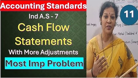 11. Cash Flow Statements With More Adjustments - Most Imp Problem from Accounting Standards Subject