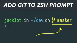 Customizing your ZSH Prompt with Git Info